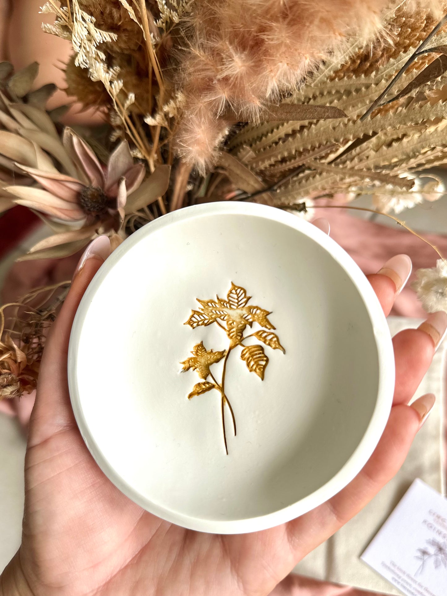 December - Poinsettia Birth Flower Trinket Tray