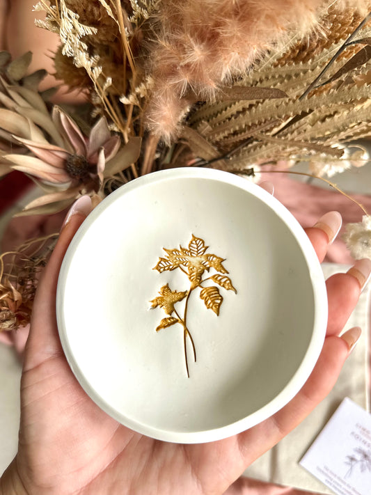 December - Poinsettia Birth Flower Trinket Tray